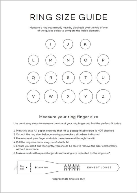 beaverbrooks ring size chart.